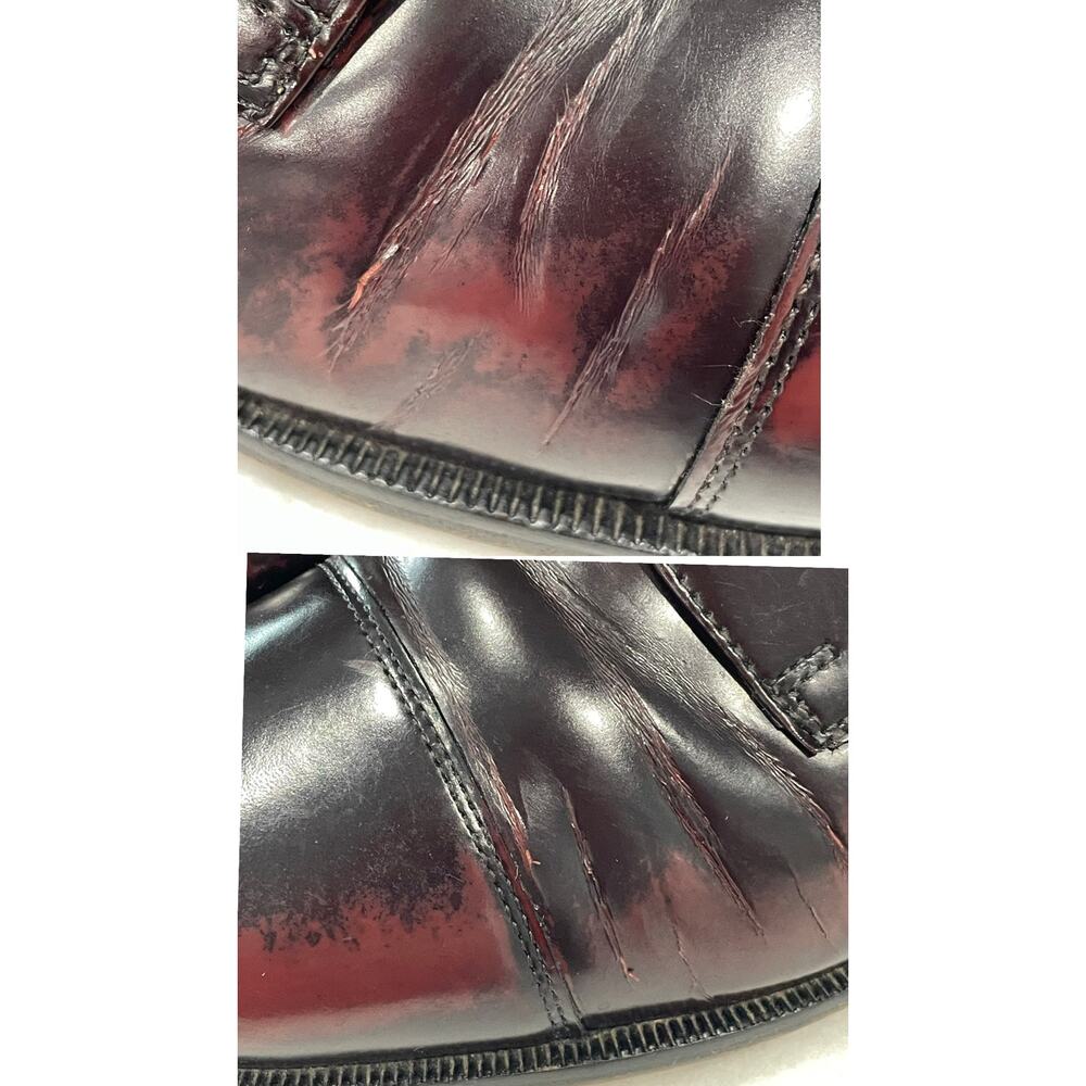 Cole Haan Leather Lace Up Dress Shoes Men 11 Brown Burgundy Cap Toe Oxford READ - Picture 12 of 15